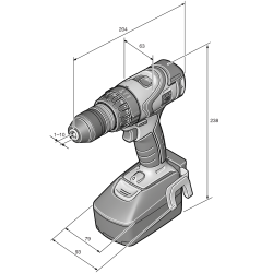 Taladro ator/perc bat. FEIN 18v ASB18Q