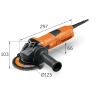 Amoladora FEIN 1300w 125mm CG13-125 Vreg